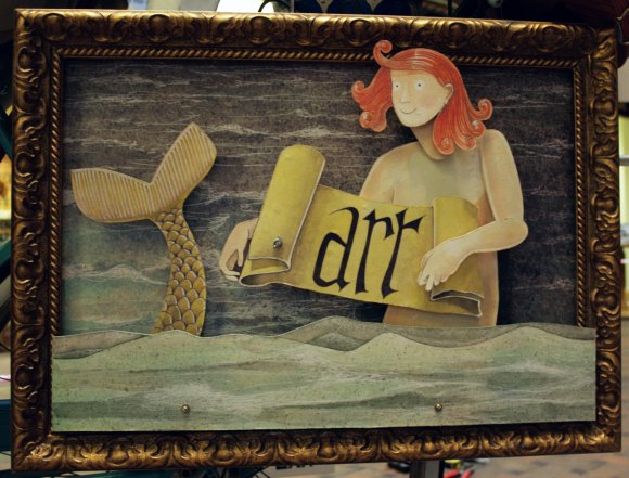 The Flying Reiver mermaid moving painting
