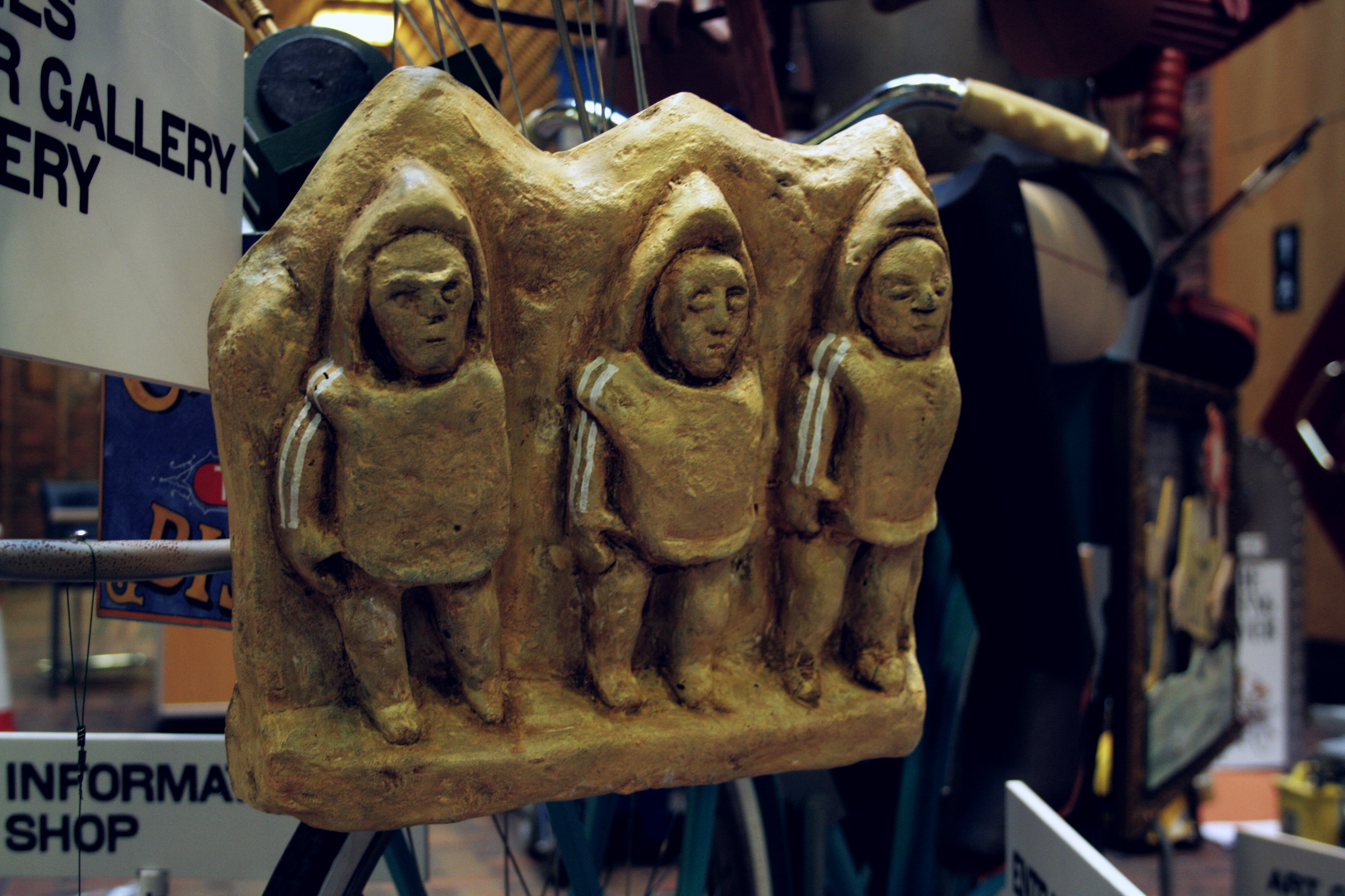 The Flying Reiver's three hoodies - based on a real Roman statue, we made ours in resin and includes some hoody stripes.