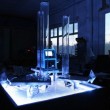 Our workshop – the Qdos display by night Our workshop – the Qdos display by night