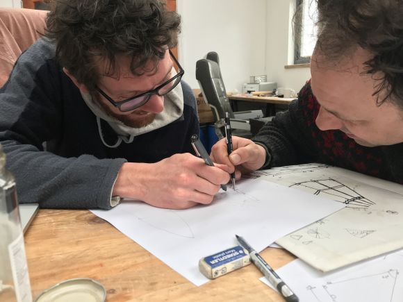 Pete and Hal working on The Root Dome